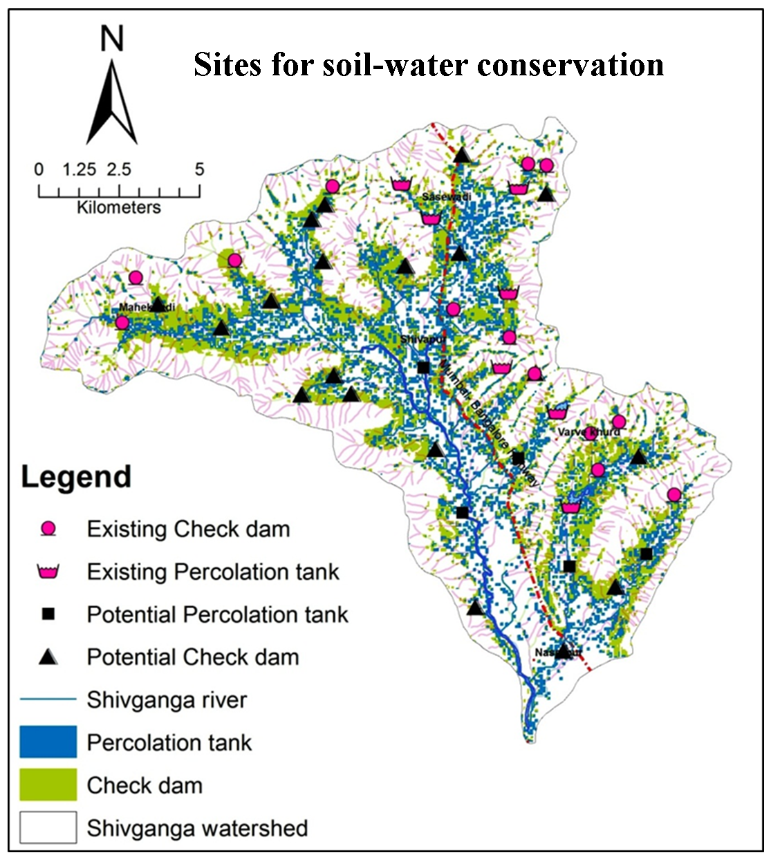 Identifying Possible Locations to Construct Soil-Water Conservation Structures by Using Hydro-geological and Geospatial Analysis