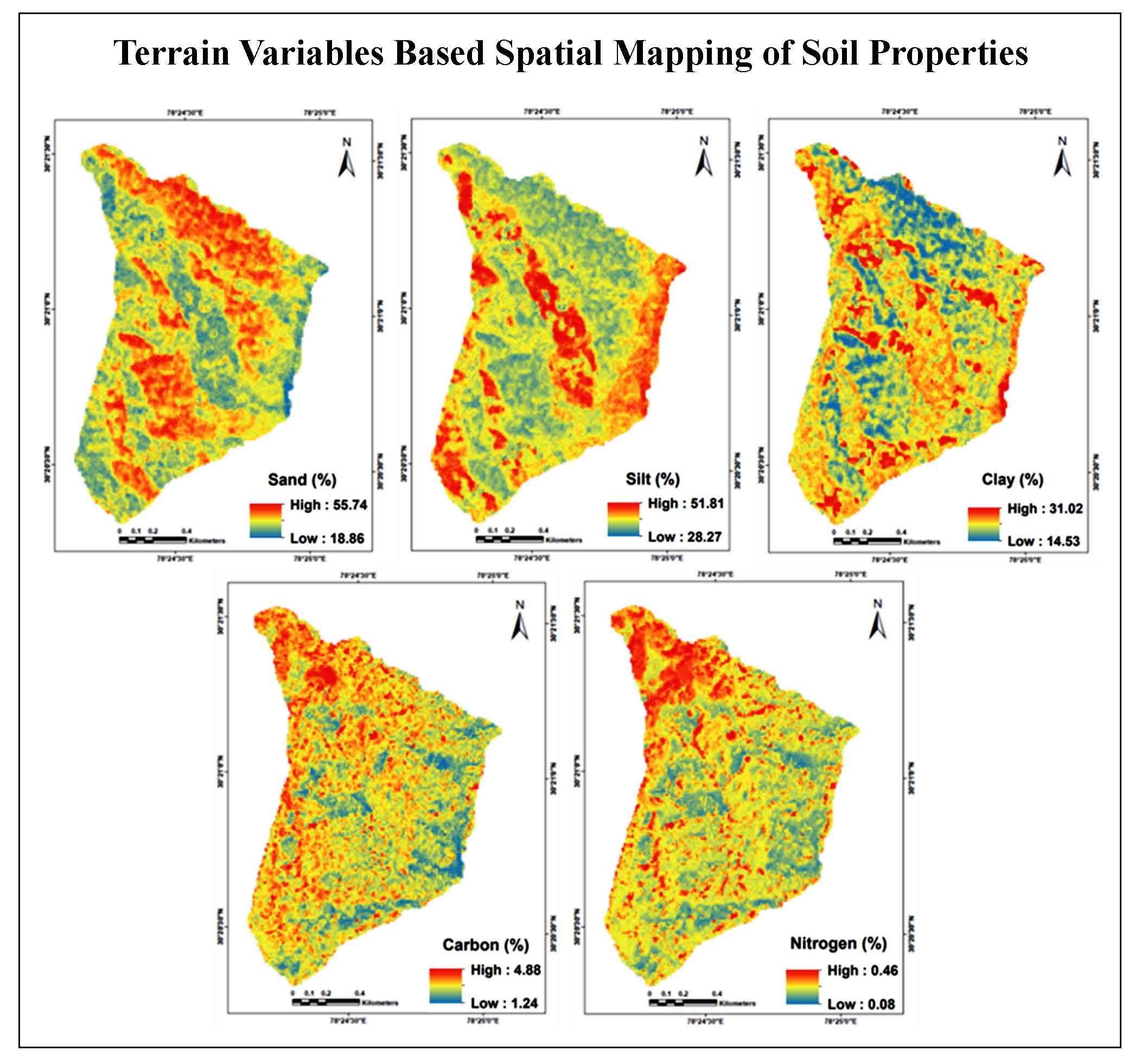 Terrain Variables Based Spatial Mapping of Soil Properties in a Watershed of Himalayan Landscape Using Random Forest Model