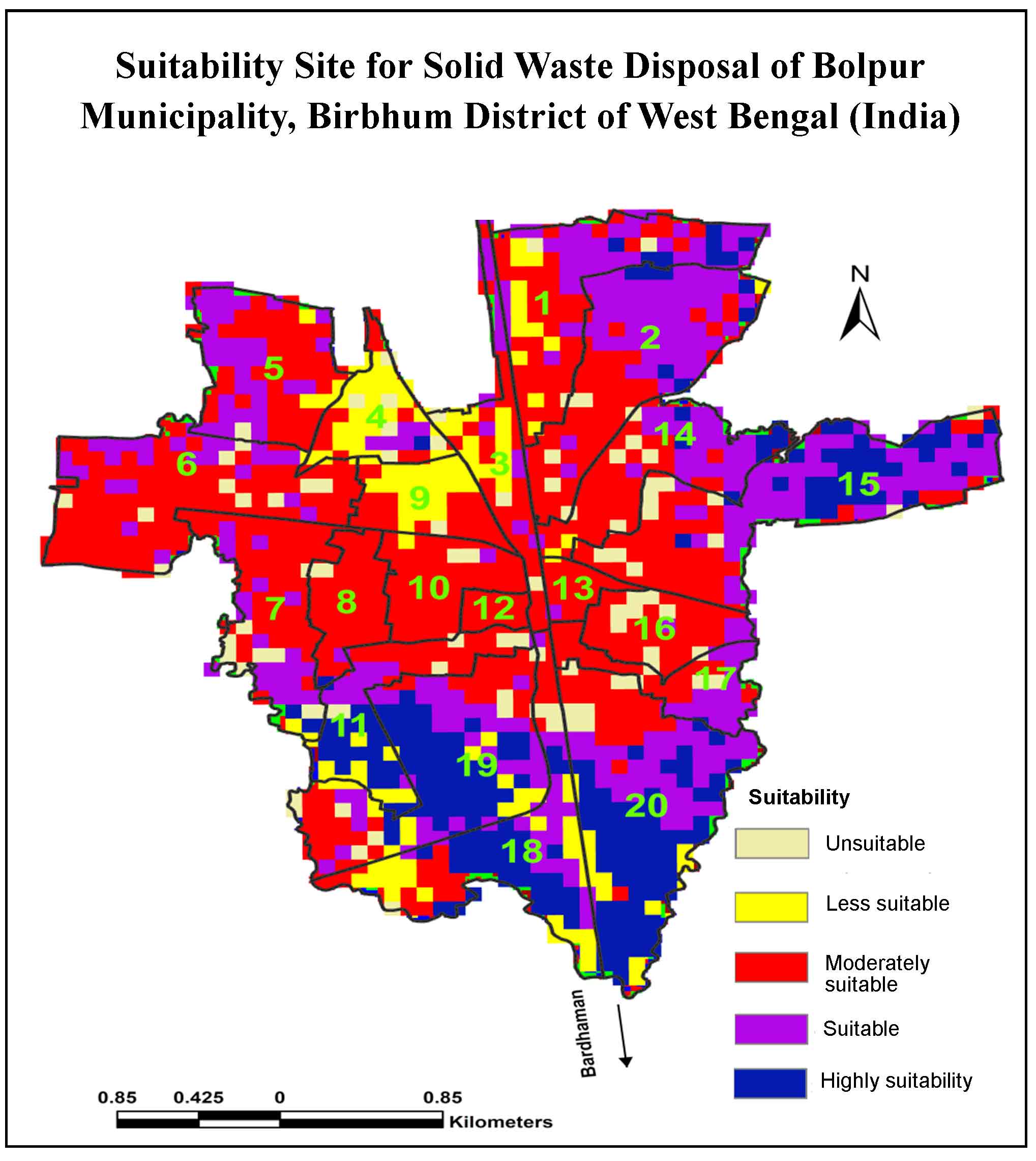 Site Suitability Analysis for Solid Waste Disposal of Bolpur Municipality, Birbhum District of West Bengal (India): Remote Sensing and AHP Approach